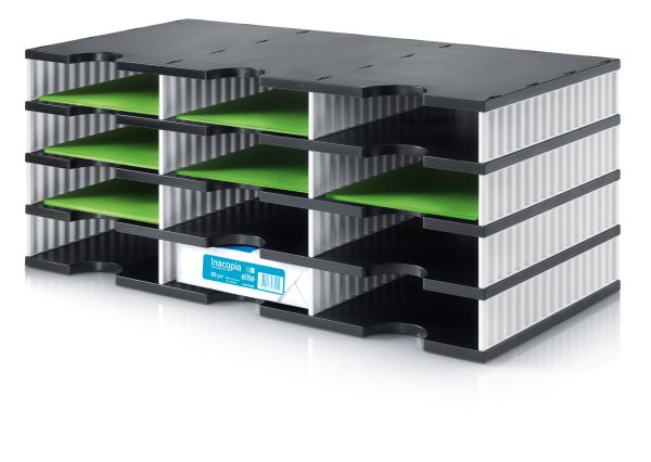 Styro ablagesystem styrodoc bk/weiss 268030409 12 fächer, trio 723x331x293mm - Styro-268030409-7612176077033
