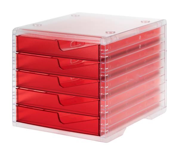 Styro styroswingbox light 275-8430.22222 cranberry/transluz. 5 schubl. - Styro-275-843022222-7612176088916