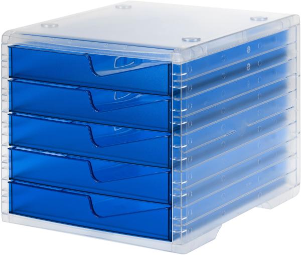 Styro styroswingbox light 275-8430.322 blau/transluz. 5 schubladen - Styro-275-8430322-7612176088930