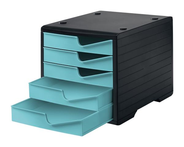 Styro styroswingbox mit 5 schubl. 275-8430.5292 aqua/gehäuse schwarz - Styro-275-8430.5292-7612176086363-02.jpg