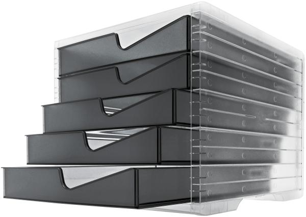 Styro styroswingbox light 275-8430.922 transp/anthrazit 5 schubl. - Styro-275-8430922-7612176077170