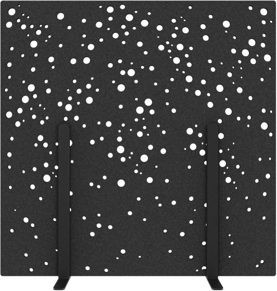 Suono trennwand l 180x180x2.4cm 1311.l24.2601 stand, schwarz - Suono-1311l242601-7640439763942