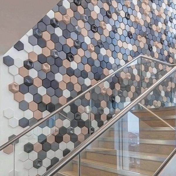 Suono wandelement 16x14x2cm 3116.s09.3800 tiles 3d, hexa, grau 10 stk. - Suono-3116.s09.3800-7640439765083-02.jpg