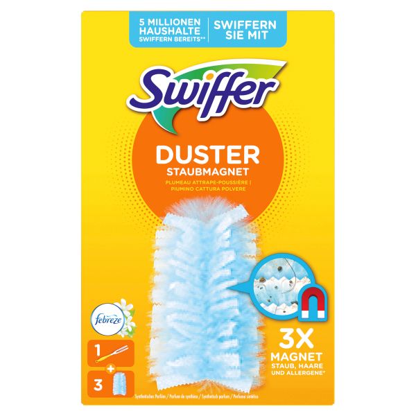Swiffer staubmagnet starterset 970084 febrezeduft griff + 3 tücher - Swiffer-970084-5410076542284