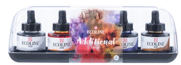 Talens ecoline set additional 11259901 5x30ml - Talens-11259901-8712079408305