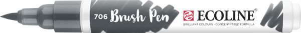 Talens ecoline brush pen 11507060 dunkelgrau - Talens-11507060-8712079406592