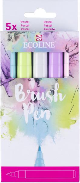 Talens ecoline brush pen set 11509931 pastel 5 stück - Talens-11509931-8712079518882