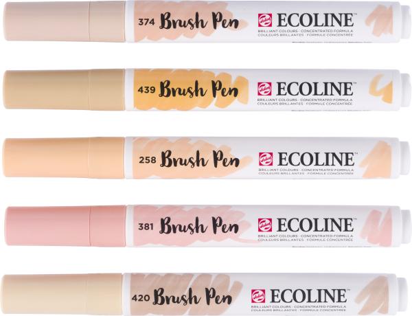 Talens ecoline brush pen set 11509941 beige-rosa 5 stück - Talens-11509941-8712079518868-02.jpg