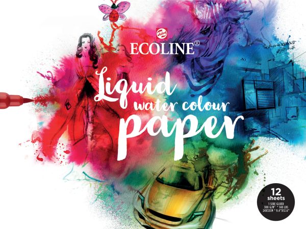 Talens papier ecoline mix 24x32cm 91582430 290g 12 blatt, geleimt - Talens-91582430-8712079396763
