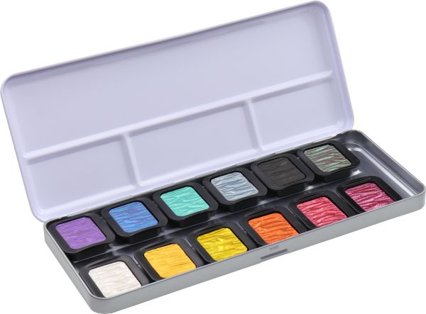 Talens perlglanzfarbe finetec f1200 essentials rainbow 12 farben - Talens-f1200-4251402600022