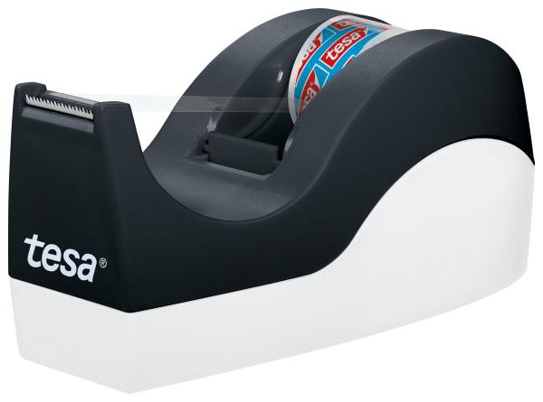 Tesa tischabroller orca 10mx19mm 53914-00000 schwarz/weiss inkl. 1 rolle - Tesa-53914-00000-4042448463241