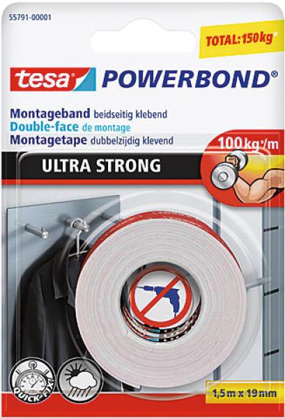 Tesa montage powerbond 19mmx1,5m 557910000 - Tesa-557910000-4042448217356