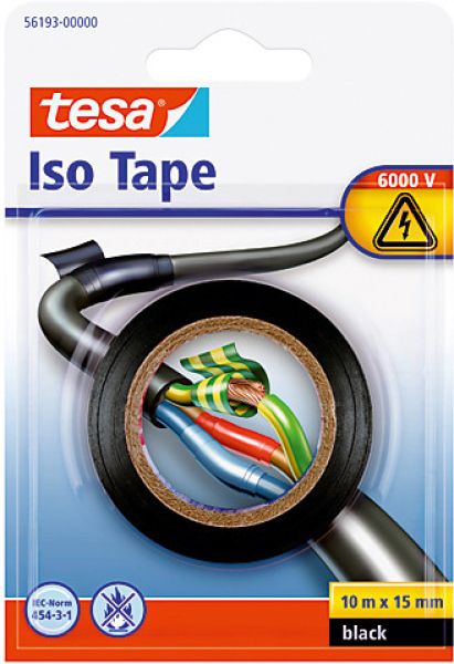 Tesa isolierband iso tape 15mmx10m 561930000 schwarz - Tesa-561930000-4042448055705