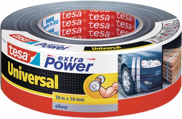 Tesa klebeband extra power 50mx50mm 56389-00000 universal, silber - Tesa-56389-00000-4042448033345