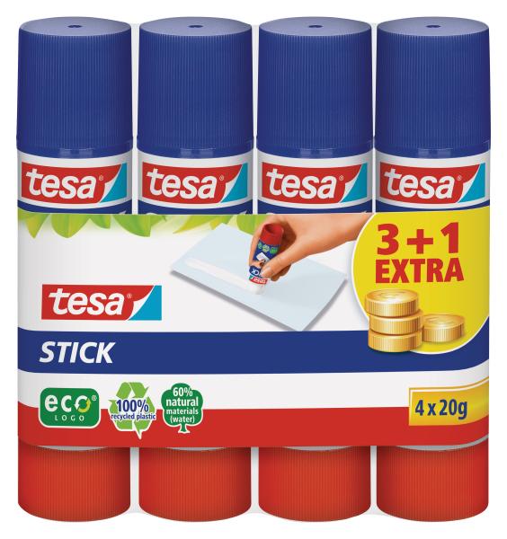 Tesa stick ecologo 4x20g 570880020 grün, 4 stück - Tesa-570880020-4042448167866