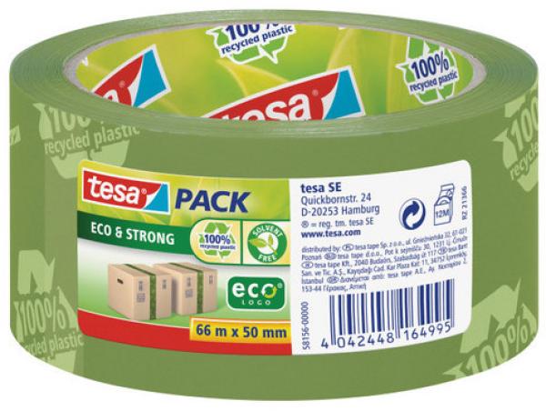 Tesa tesapack eco&strong 50mmx66m 581560000 grün, recycling - Tesa-581560000-4042448164995