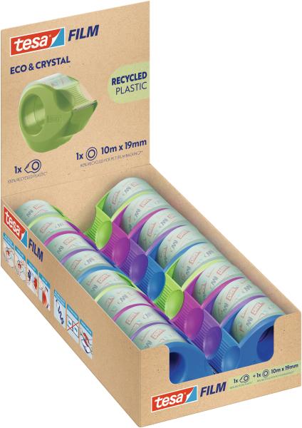 Tesa tesafilm eco&crystal 10mx19mm 59039-00000 klebebandabroller 16 stück - Tesa-59039-00000-4042448641748
