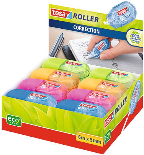 Tesa korrekturroller mini ecologo 598160000 4 farben ass. - Tesa-598160000-4042448225818