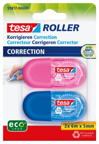 Tesa korrekturroller mini 5mmx6m 598170000 2 farben ass. - Tesa-598170000-4042448242617