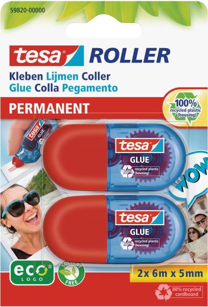 Tesa mini kleberoller 6mx5mm 598200000 ecologo perm. blister - Tesa-598200000-4042448305633
