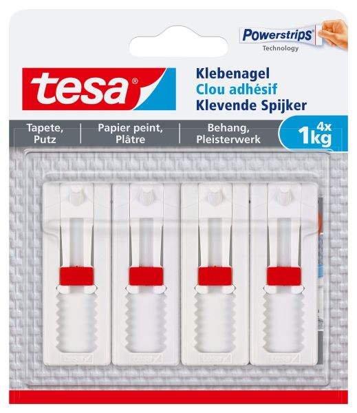 Tesa klebenagel 4x1 kg 77774-00009 tapete, putz - Tesa-77774-00009-4042448563446