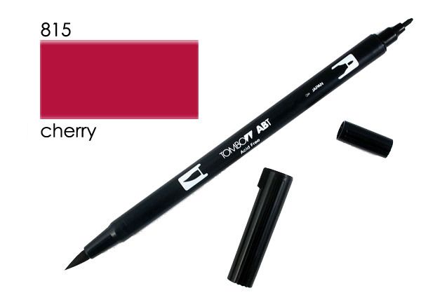 Tombow dual brush pen abt 815 kirschrot - Tombow-abt-815-4901991902013