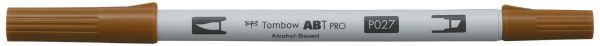 Tombow dual brush pen abt pro abtp-027 dark ochre - Tombow-abtp-027-4901991648034
