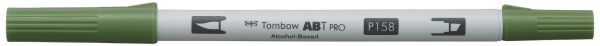 Tombow dual brush pen abt pro abtp-158 dark olive - Tombow-abtp-158-4901991648133