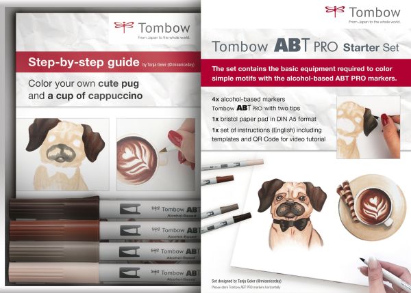 Tombow starter set abt pro abtp-4p-mark a5 bristol block - Tombow-abtp-4p-mark-4003198150522