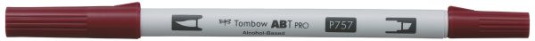 Tombow dual brush pen abt pro abtp-757 port red - Tombow-abtp-757-4901991648614
