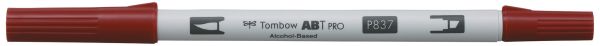 Tombow dual brush pen abt pro abtp-837 wine red - Tombow-abtp-837-4901991648683