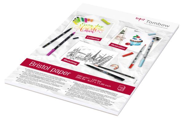 Tombow zeichenblock bristol a4 pb-mark 250g, 25 blatt - Tombow-pb-mark-4003198950023-03.jpg