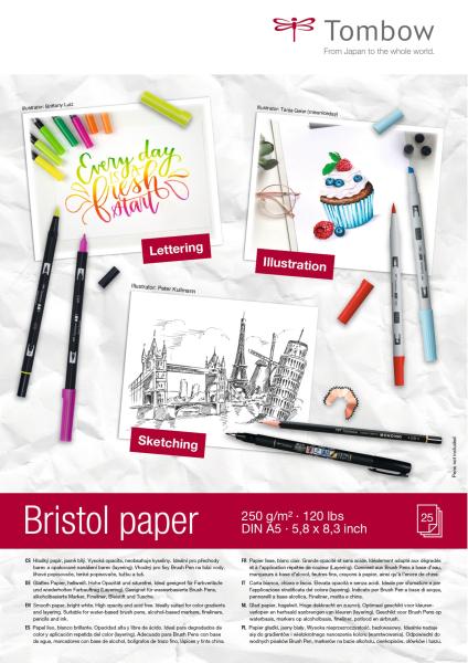 Tombow zeichenblock bristol a5 pb-mark-5 hellweiss, 250g 25 blatt - Tombow-pb-mark-5-4003198950238-02.jpg