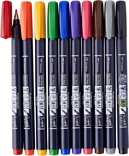 Tombow kalligraphie set ws-bh-10p fudenosuke, 10 farben - Tombow-ws-bh-10p-4003198110922-02.jpg