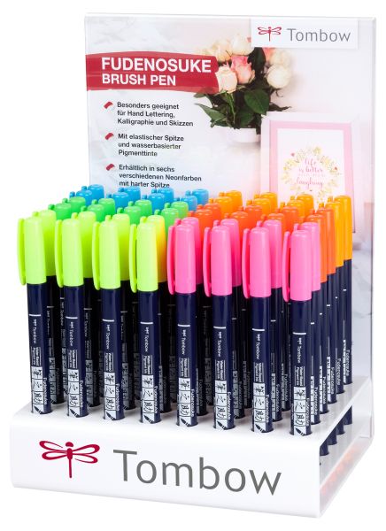 Tombow kalligraphie-set ws-bh ws-bh-48p-2-a fudenosuke, neon 48 stück - Tombow-ws-bh-48p-2-a-4003198111035