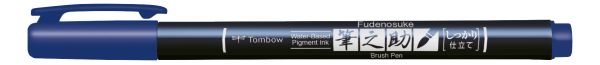 Tombow kalligraphie stift hard ws-bh15 fudenosuke, blau - Tombow-ws-bh15-4901991647945