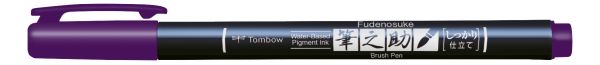 Tombow kalligraphie stift hard ws-bh18 fudenosuke, lila - Tombow-ws-bh18-4901991647952