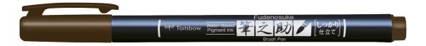 Tombow kalligraphie stift hard ws-bh31 fudenosuke, braun - Tombow-ws-bh31-4901991647976