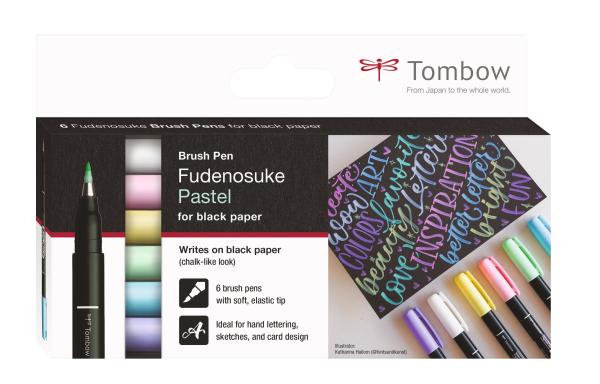Tombow kalligraphie-set ws-bs ws-bs-6p fudenosuke, pastel 6 stück - Tombow-ws-bs-6p-4003198111745-03.jpg