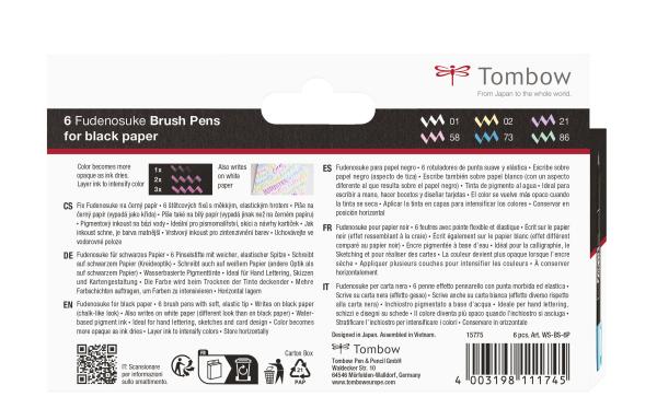 Tombow kalligraphie-set ws-bs ws-bs-6p fudenosuke, pastel 6 stück - Tombow-ws-bs-6p-4003198111745-04.jpg