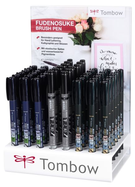 Tombow kalligraphie-stift ws-tbhs-48p-a fudenosuke, display - Tombow-ws-tbhs-48p-a-4003198111189