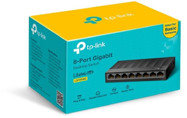 Tp-link litewave 8port gigabit switch ls1008g desktop plastic case - Tp-link-ls1008g-6935364085476-05.jpg