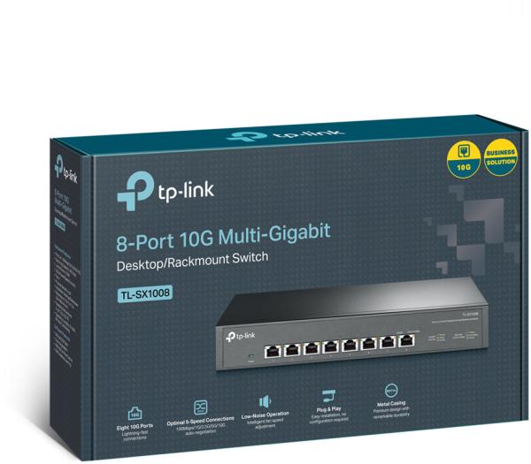 Tp-link tl-sx1008 tl-sx1008 8-port 10g multi-gb switch - Tp-link-tl-sx1008-6935364030919