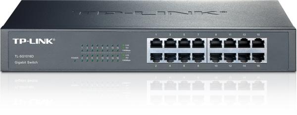 TP-LINK 16-Port-Gigabit-Switch TLSG1016D 10/100/1000 Mbit/s