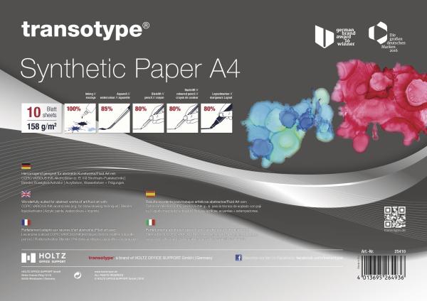 Transotype synthetic papier a4 25410 158g, weiss 10 blatt - Transotype-25410-4013695264936