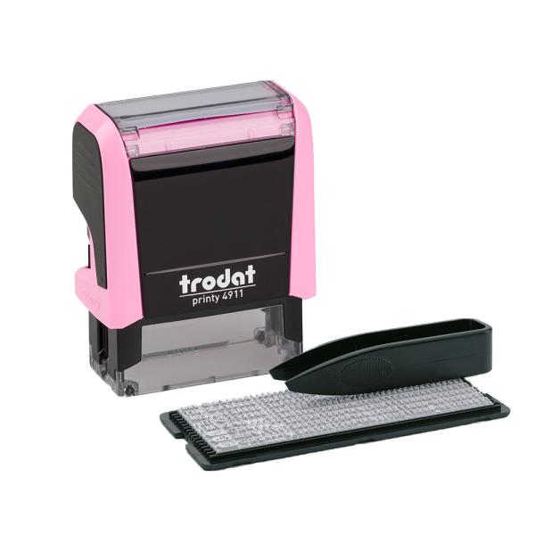Trodat printy 4911 typo 3 zeilen text 180855 pastellrosa - Trodat-180855-9010035808558