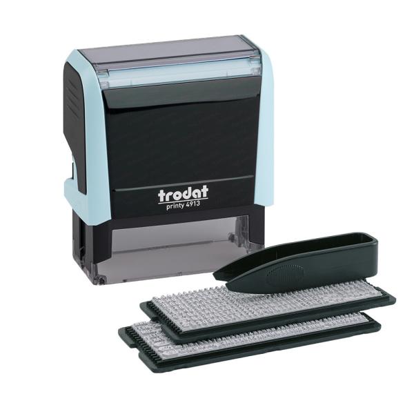 Trodat printy 4913 typo 5 zeilen text 180861 pastellblau - Trodat-180861-9010035808619