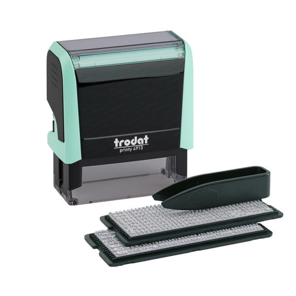 Trodat printy 4913 typo 5 zeilen text 180862 pastellgrün - Trodat-180862-9010035808626