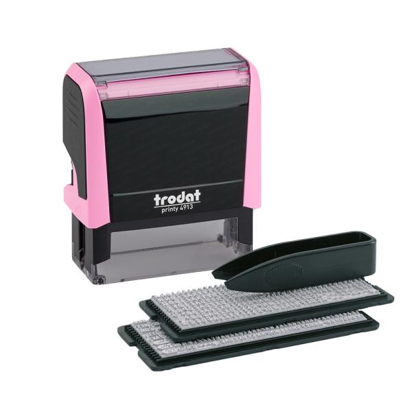 Trodat printy 4913 typo 5 zeilen text 180863 pastellrosa - Trodat-180863-9010035808633
