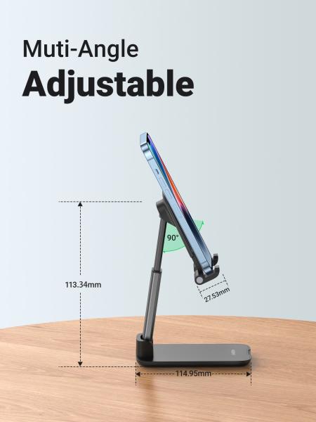 Ugreen multiangle phone desktop 20435 stand, foldable, black - Ugreen-20435-6957303824359-07.jpg